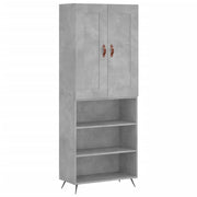 Buffet credenza cassettiera armadio mobile contenitore organizer cucina soggiorno salotto alto 69,5 x 34 x 180 cm legno ingegnerizzato grigio 02_0034590