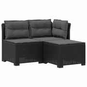 Divano da giardino 3 posti con cuscini in look rattan PP 8011905