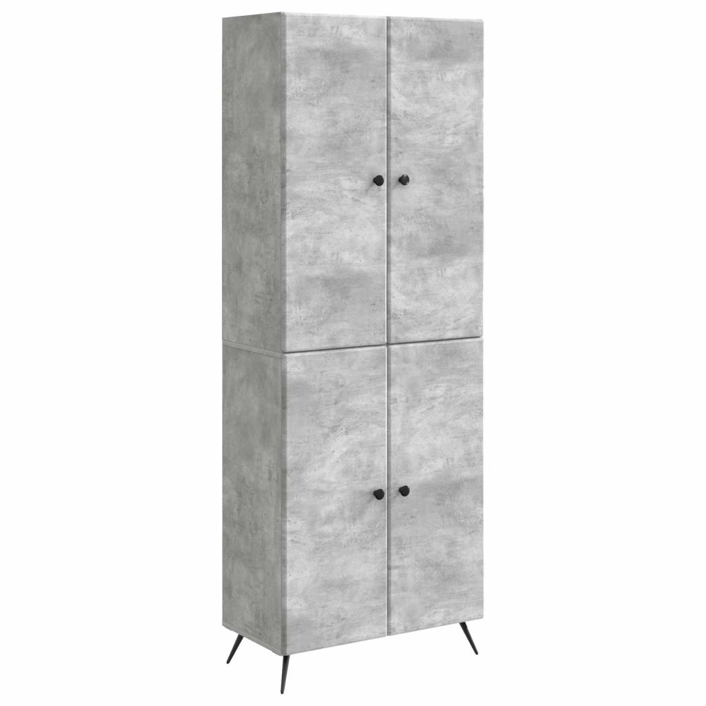 Set di armadi 2 pcs Grigio Cemento Legno ingegnerizzato