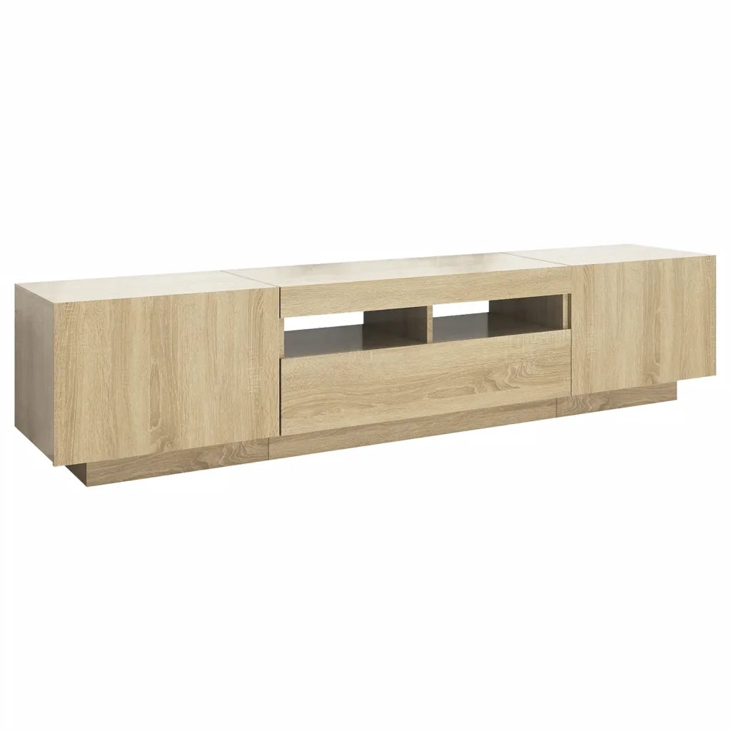 Mobile Porta TV con Luci LED Rovere Sonoma 180x35x40 cm 3081900