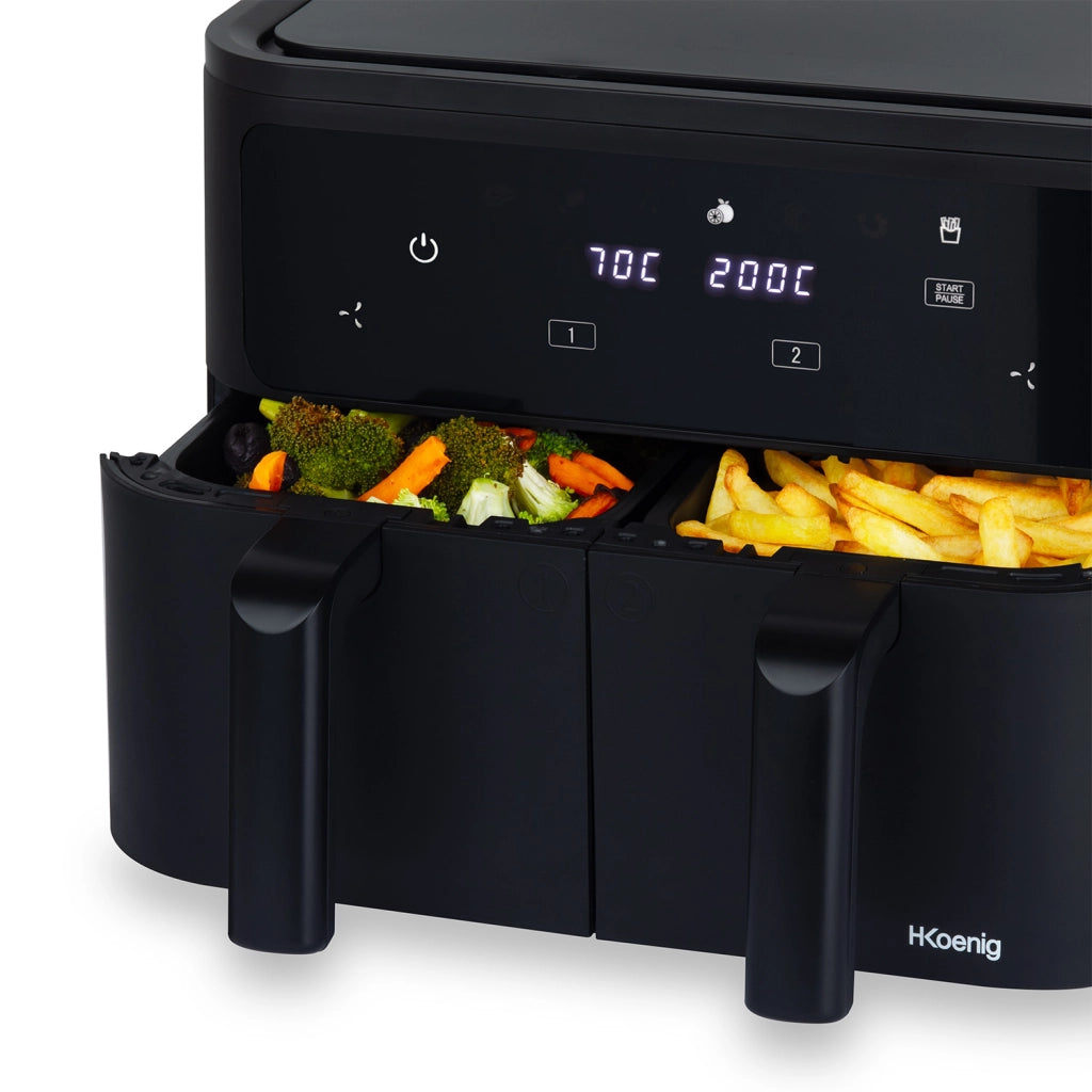 Friggitrice ad aria FRY900 H.Koenig 2x4,5L, 8 programmi, 2400W