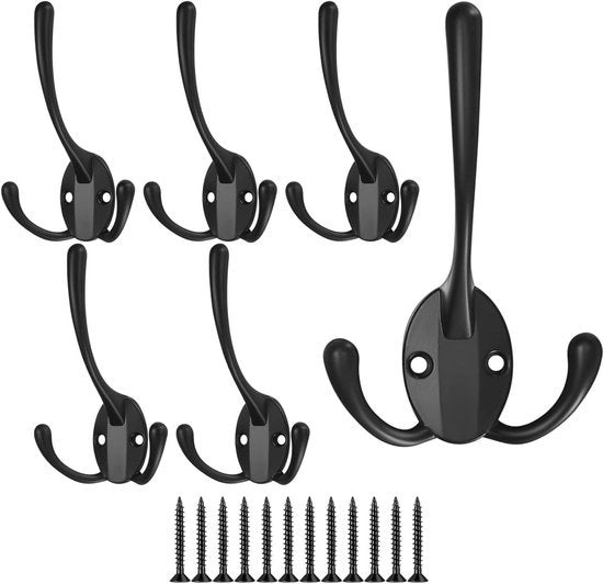 Set di chiodi da parete - Set di 6 pezzi con 3 chiodi - Inclusi viti in acciaio