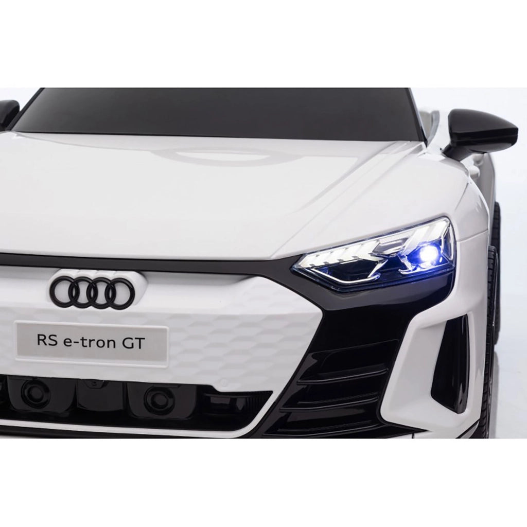 Macchina Elettrica per Bambini 12V Licenza Ufficiale Audi RS E-Tron GT con Telecomando Bianco
