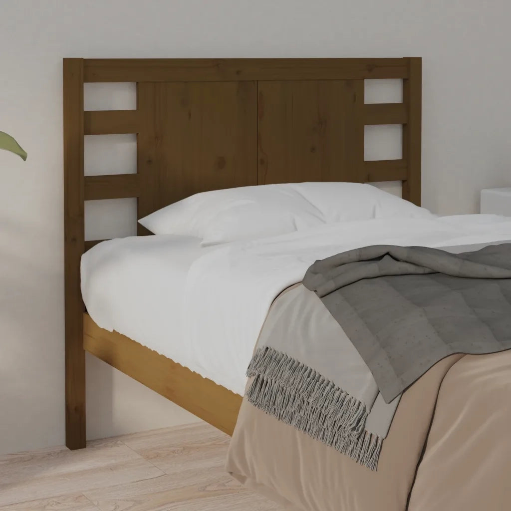 Testiera per Letto ambra 106x4x100 cm in Legno Massello di Pino 818758