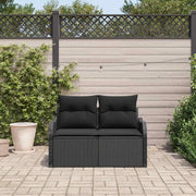 Divano da giardino-Sofa da Giardino-Divano da esterno Nero 121 x 62 x 69cm polyrattan 775589