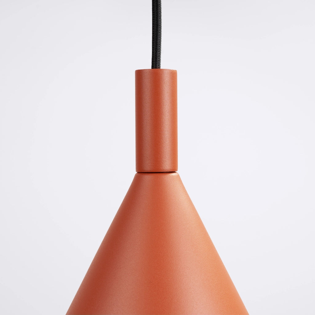Lampada a sospensione NOX 25 ocra rossa