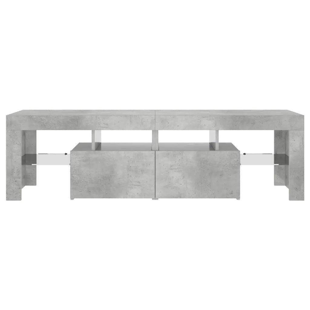 Mobile Porta TV con Luci LED Grigio Cemento 140x36,5x40 cm 804368