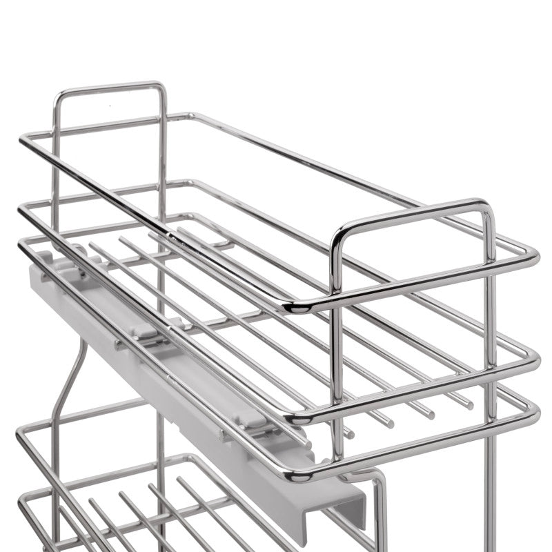 SupraMax Portabottiglie laterale estraibile SupraMax con chiusura soft, modulo 150 mm, Acciaio, Cromato