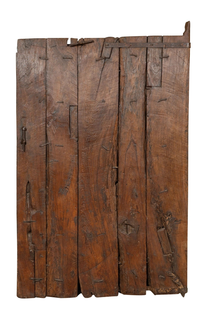 Biscottini Porta in legno massello e ferro da interno o da esterno vecchia e antica medievale scorrevole