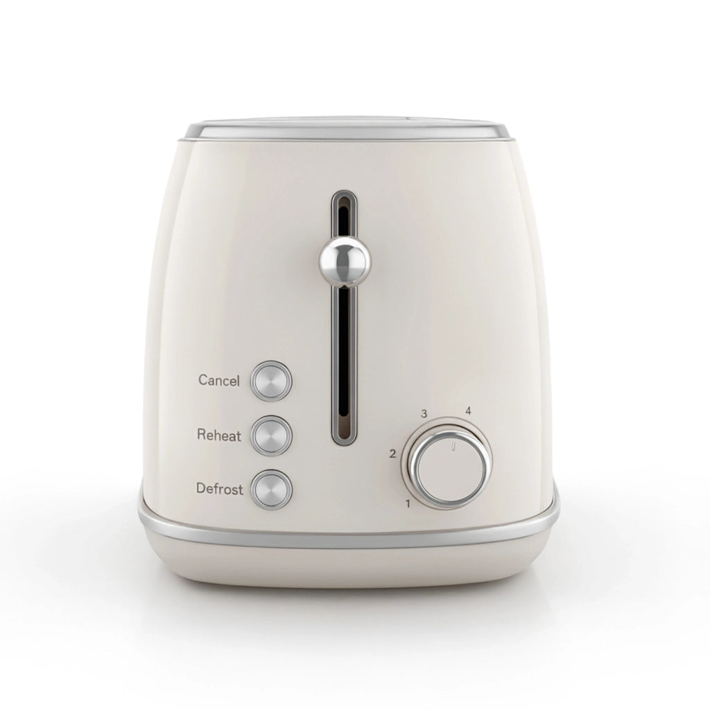 GRS8 Tostapane vintage, 2 fessure, 6 livelli di potenza, 850 W, beige