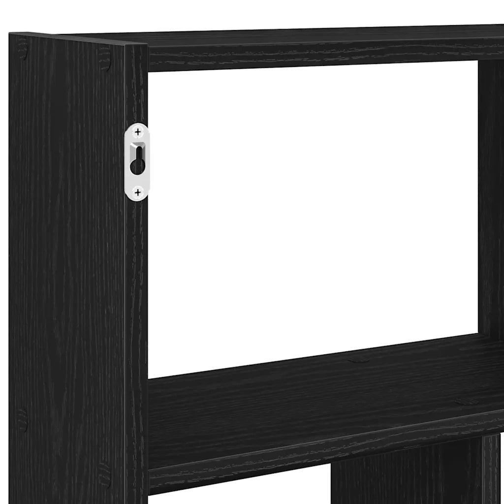 Mensola a Cubo da Parete 12 Scomparti Nero in Truciolato 860005