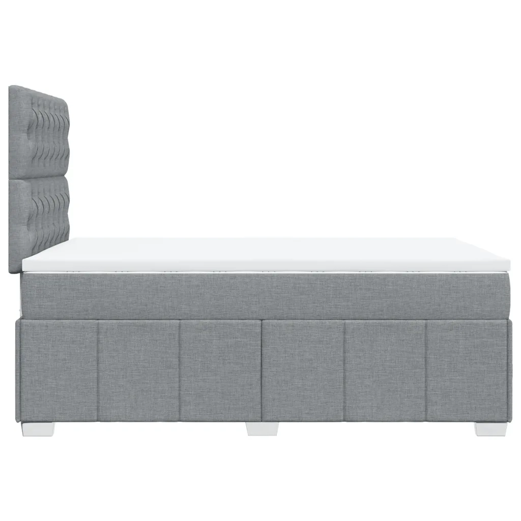 vidaXL Giroletto a Molle con Materasso Grigio Chiaro 120x190cm Tessuto
