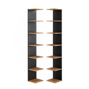 Vicco Scaffale a muro Antracite 28 x 190 cm Set di 2
