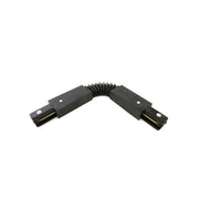 Giunto Connettore Curva Flessibile Per Binario Mono Fase Colore Nero Doppio Teste Per Mono Fase