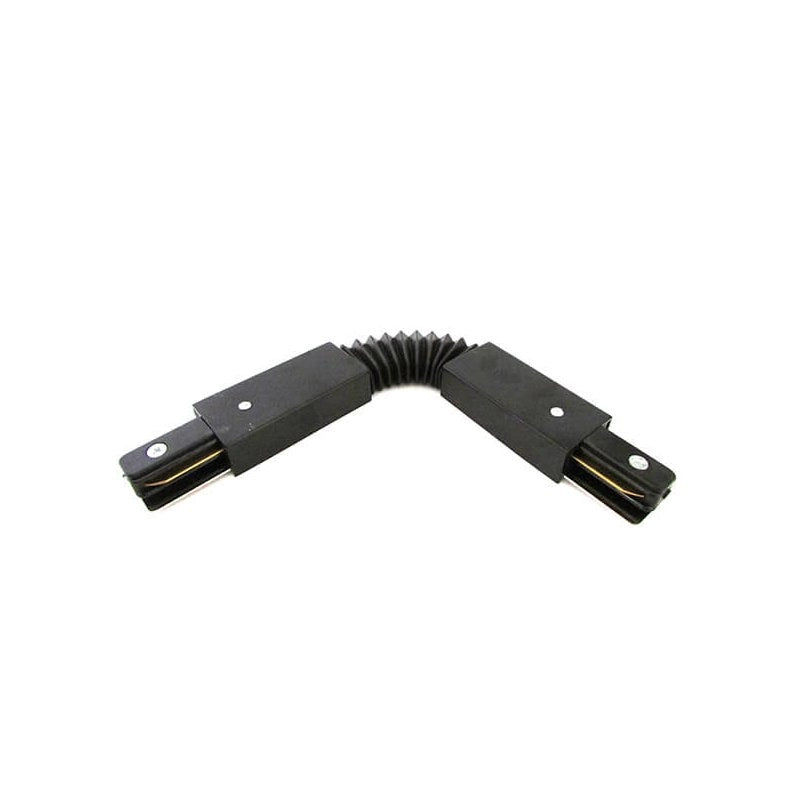 Giunto Connettore Curva Flessibile Per Binario Mono Fase Colore Nero Doppio Teste Per Mono Fase