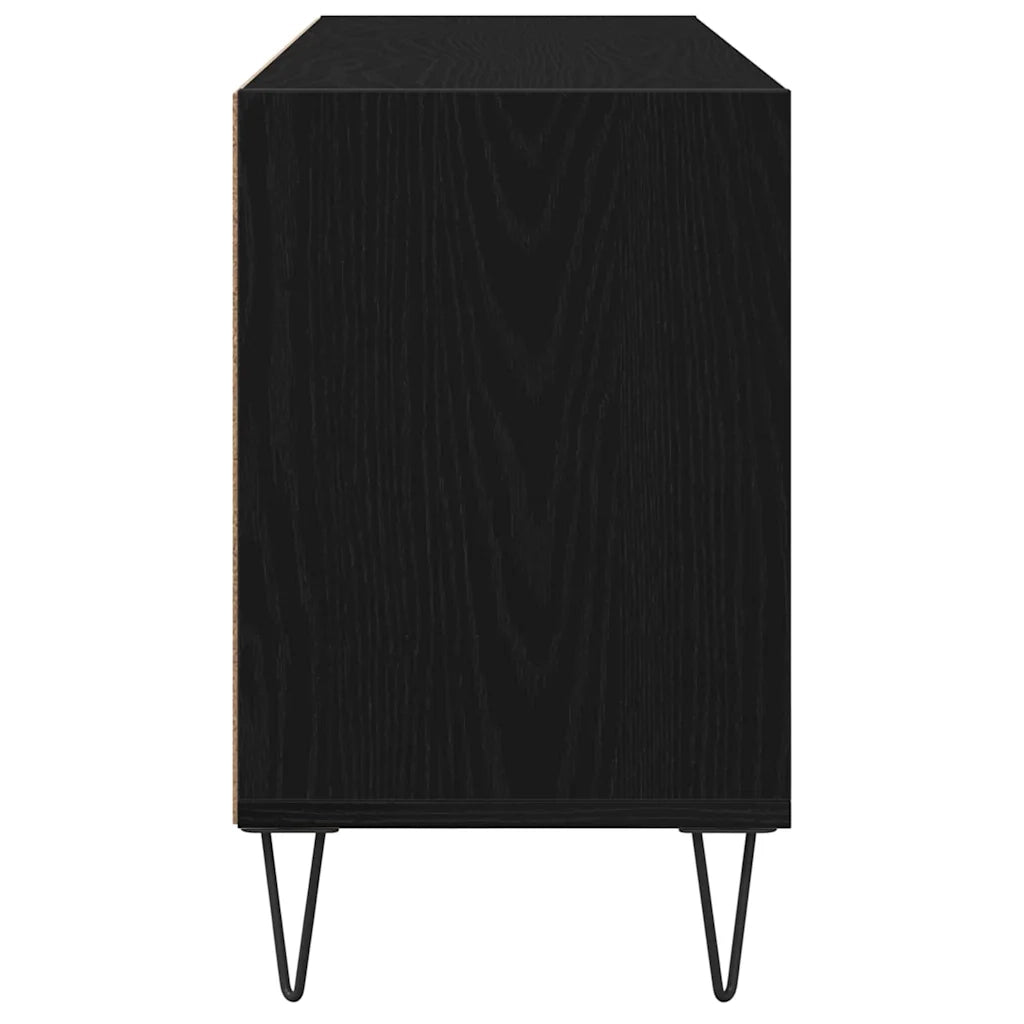 Mobile TV Rovere Nero 103,5 x 30 x 50 cm Legno multistrato