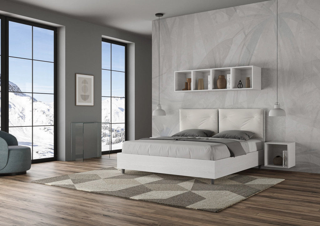 Letto Matrimoniale 160x190 cm Senza Rete Appia Egos Bianco