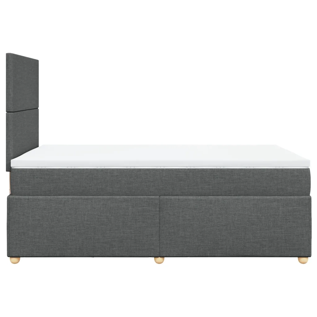 Giroletto a Molle con Materasso Grigio Scuro 120x190cm Tessuto