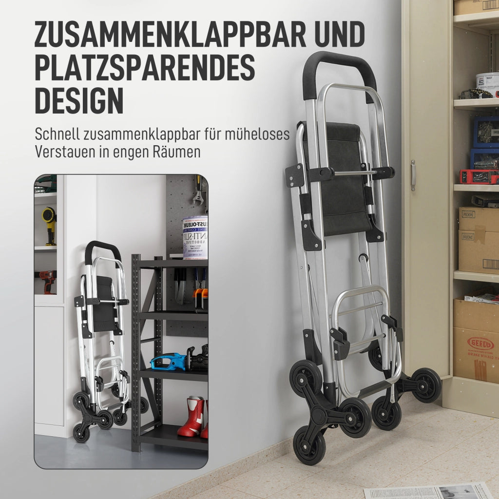 Carrello Spesa con Sedile 40L ¨C Xylo ¨C 3 Ruote Telaio Alluminio Grigio