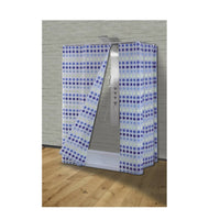 TENDA VINILE PALLINE AZZURRO