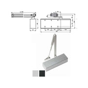 Chiudiporta Aerodinamico Nero Ts 71 Dorma