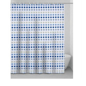 TENDA VINILE PALLINE AZZURRO