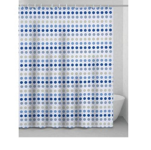 TENDA VINILE PALLINE AZZURRO