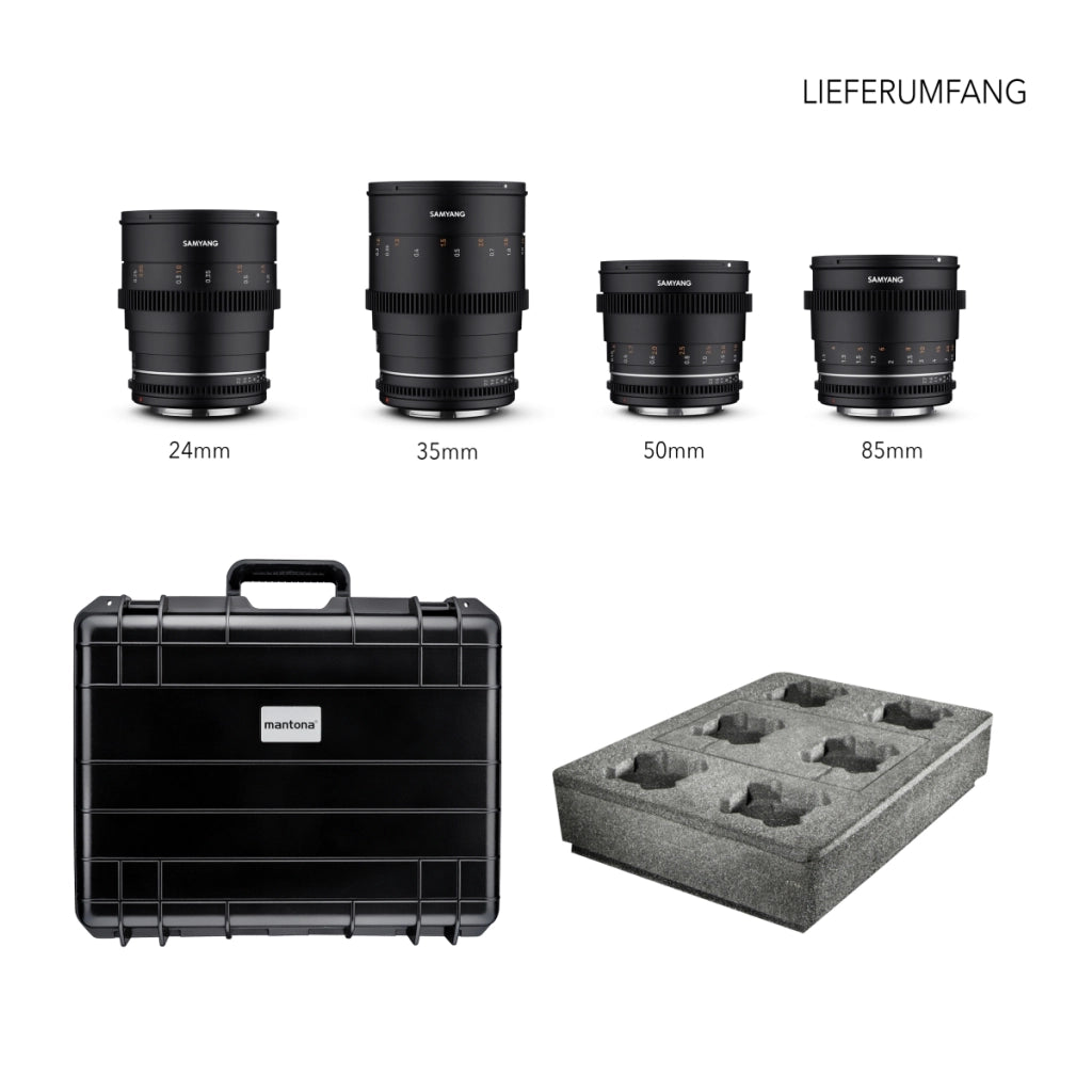 MF 24/35/50/85 MK2 VDSLR Set di custodie per CanonEF
