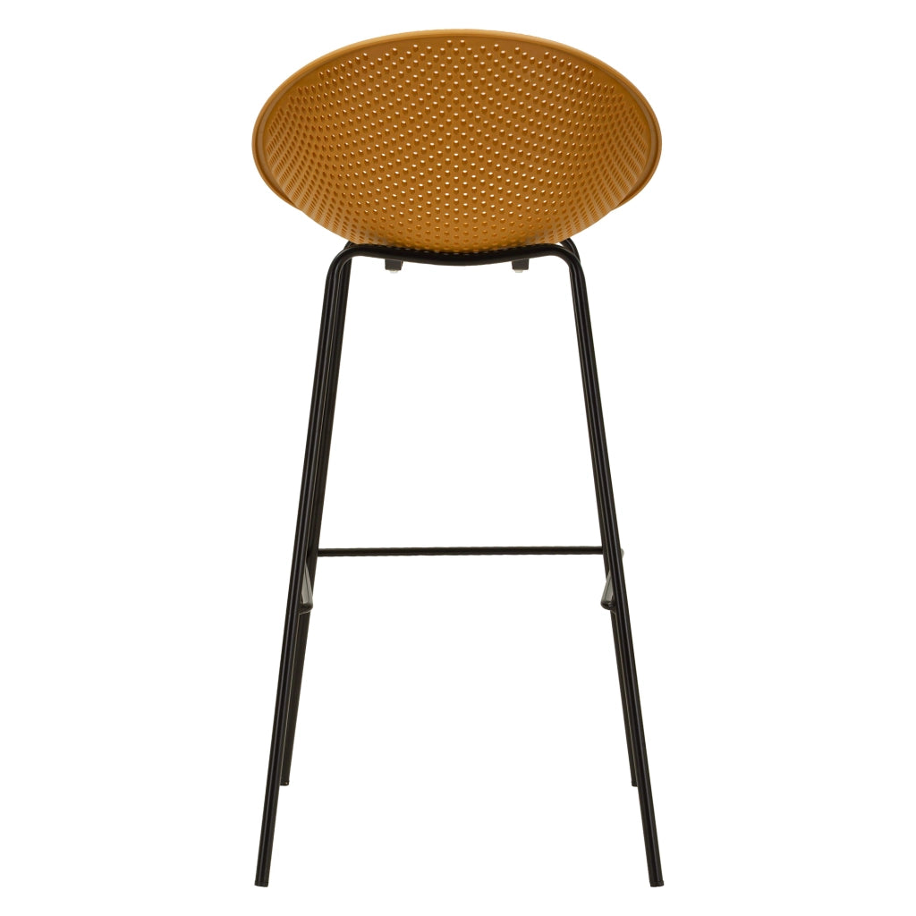 Trong, Sgabello set da 2 Indoor/outdoor Seduta Traforata, 51x82x58h cm Giallo Senape