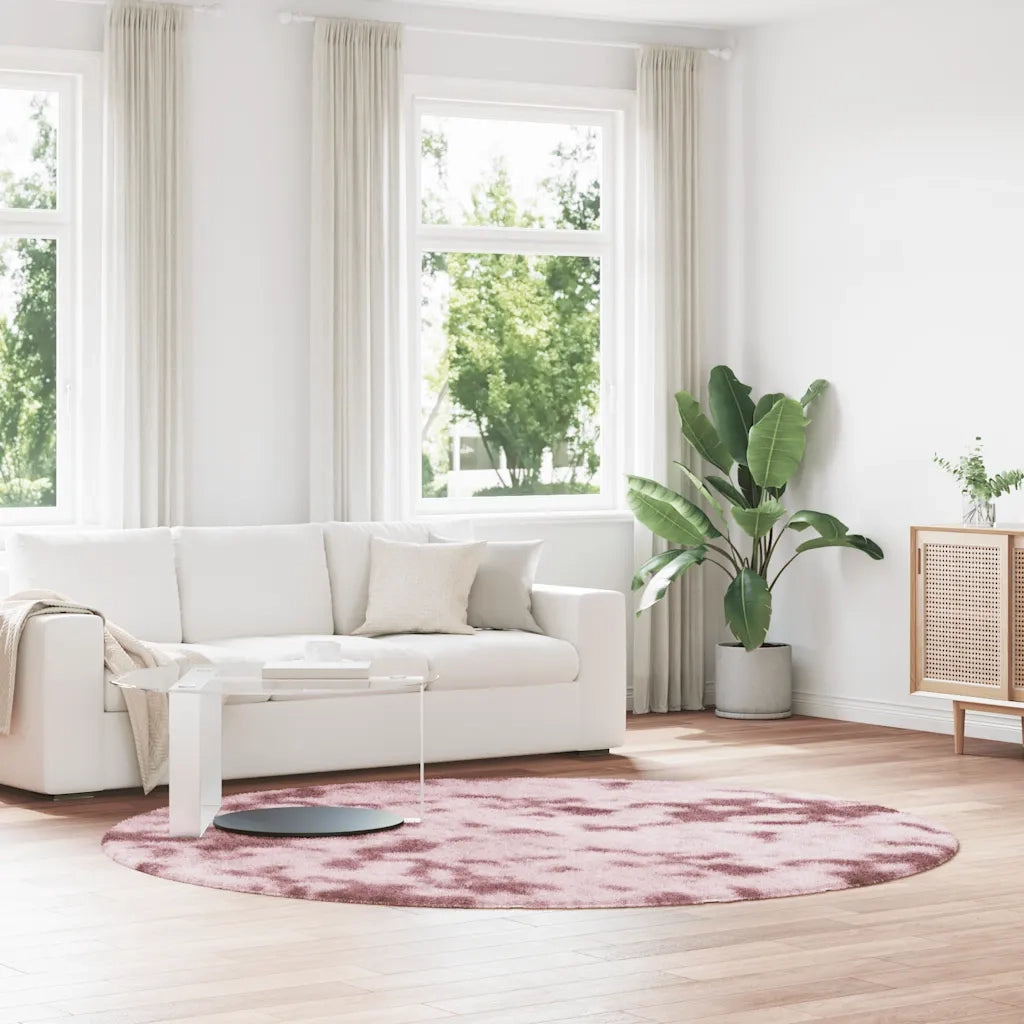 Tappeto del soggiorno | Tappeto Shaggy a Pelo Lungo NAVARRA Rosa Antico 240x240cm