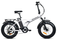 Fat pieghevole 20" alluminio forcella ammortizzata  12.5 ah LCD Bianca