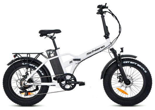 Fat pieghevole 20" alluminio forcella ammortizzata  12.5 ah LCD Bianca