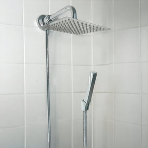 Set doccia con deviatore a pressione, braccio cm 40