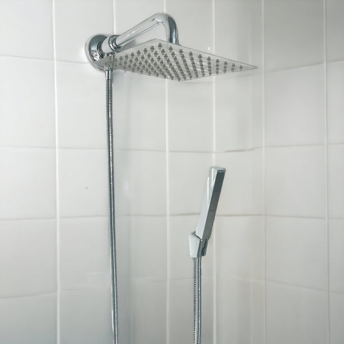 Set doccia con deviatore a pressione, braccio cm 40