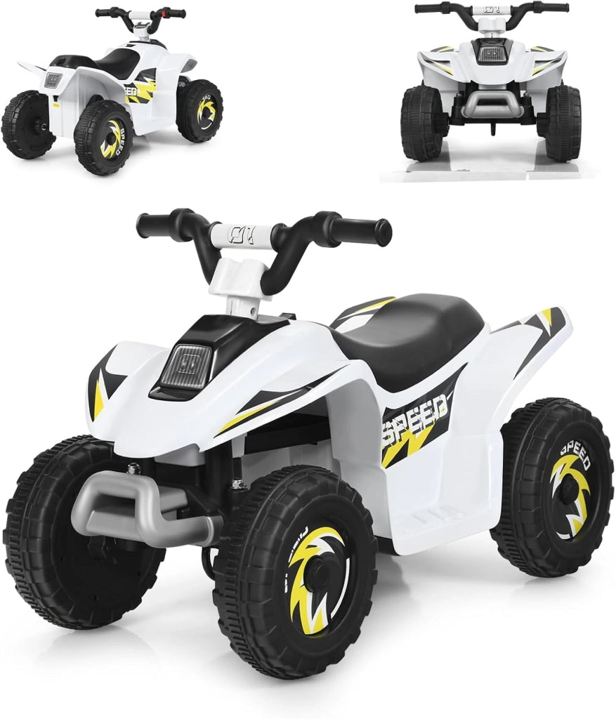 Auto elettrica per bambini, Quad elettrico per bambini ATV 6V, camminata anteriore/posteriore, sedile ergonomico, ruote antiscivolo, caricatore incluso, carico 30 kg, per ragazzi e ragazze 3
