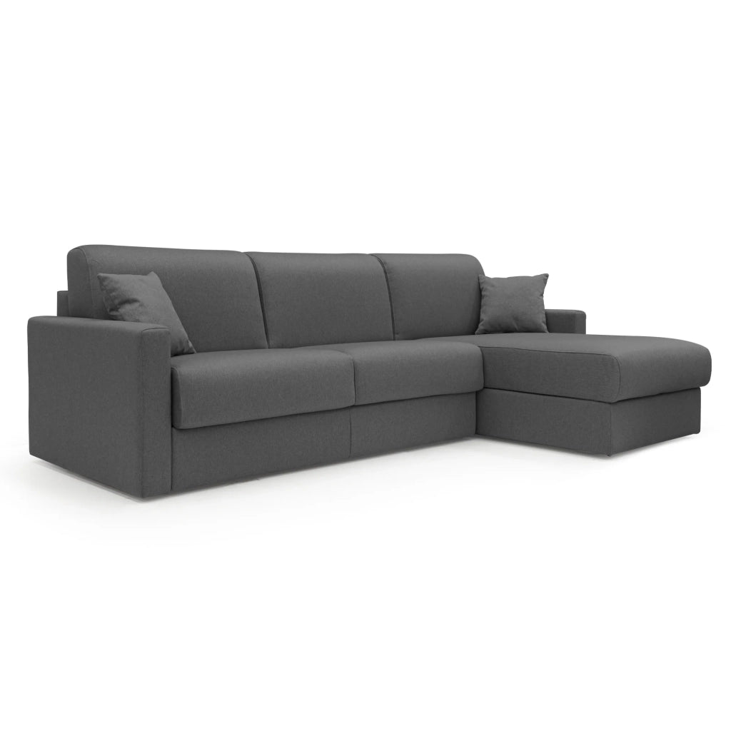 Chris Divano letto angolare 5 posti in tessuto impermeabile T13 248 cm Destro (mat. 120x197) antracite