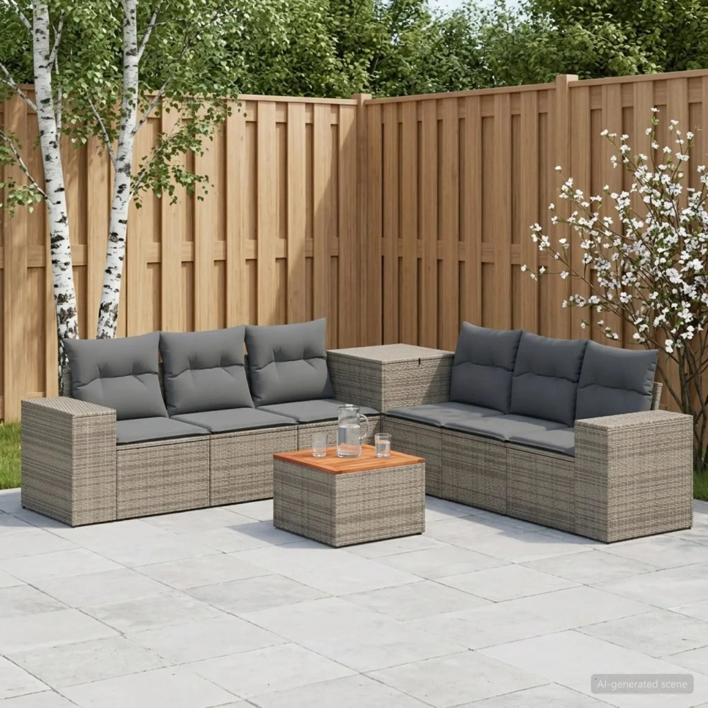 Set di divani 8 pz Grigio e Grigio Scuro 3448496