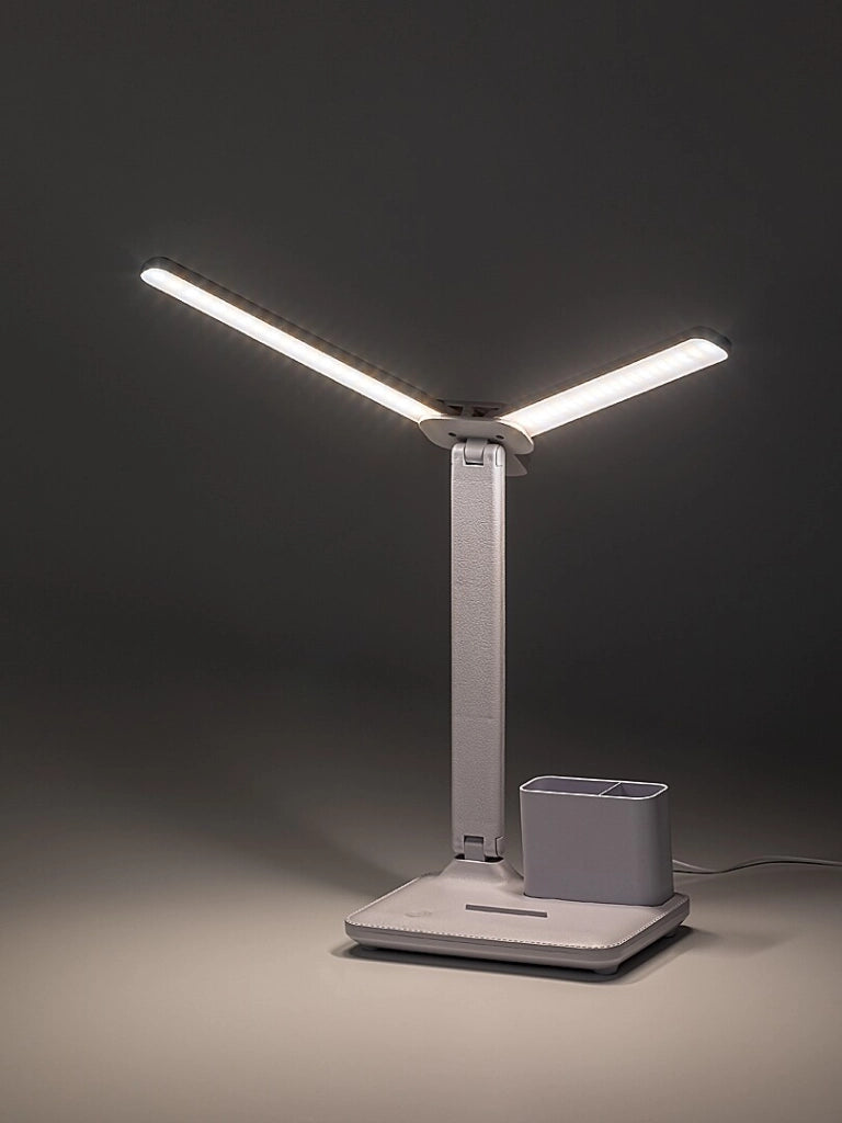 Lampada da scrivania LED dimmerabile bianca Elumo Rabalux