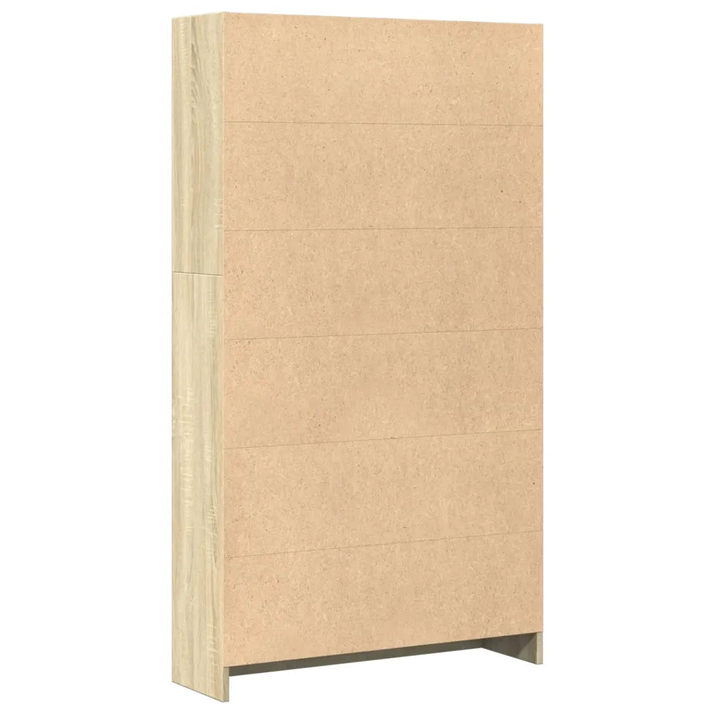 Libreria-Scaffale per Libri-Mobile di Stoccaggio Rovere Sonoma 80x24x143 cm in Legno Multistrato