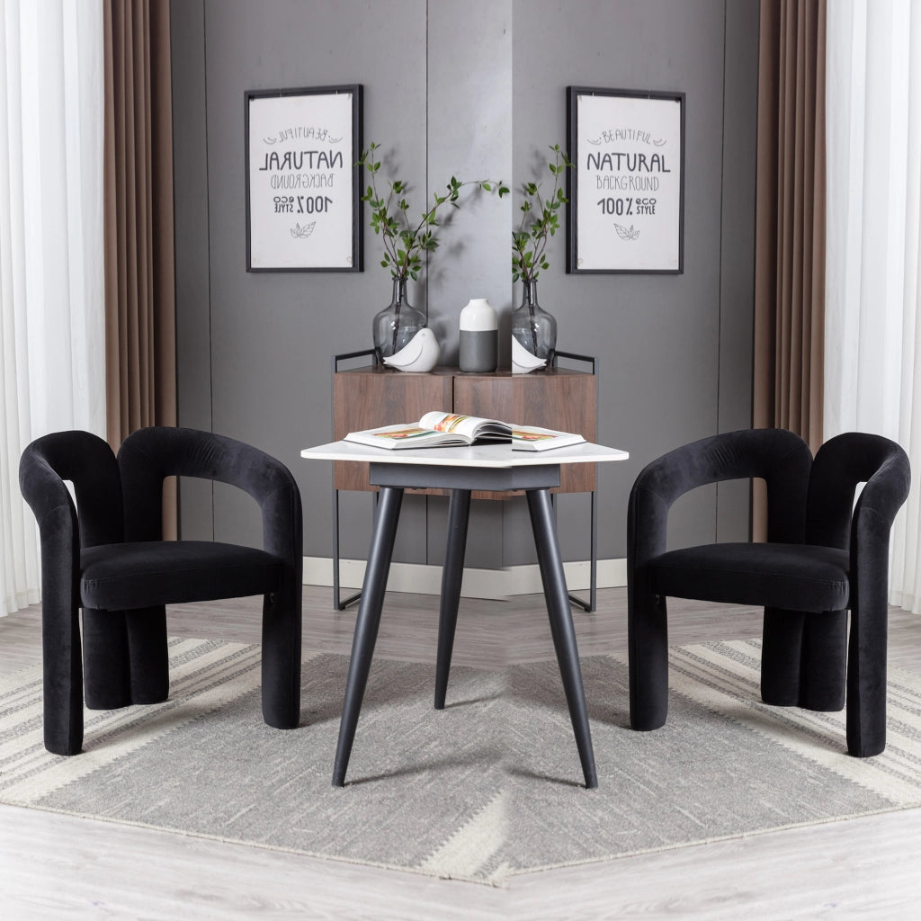 Sedie da Pranzo Imbottite in Velluto, Set 2 Pezzi ¨C Xylo ¨C Design Moderno, Soggiorno e Cucina