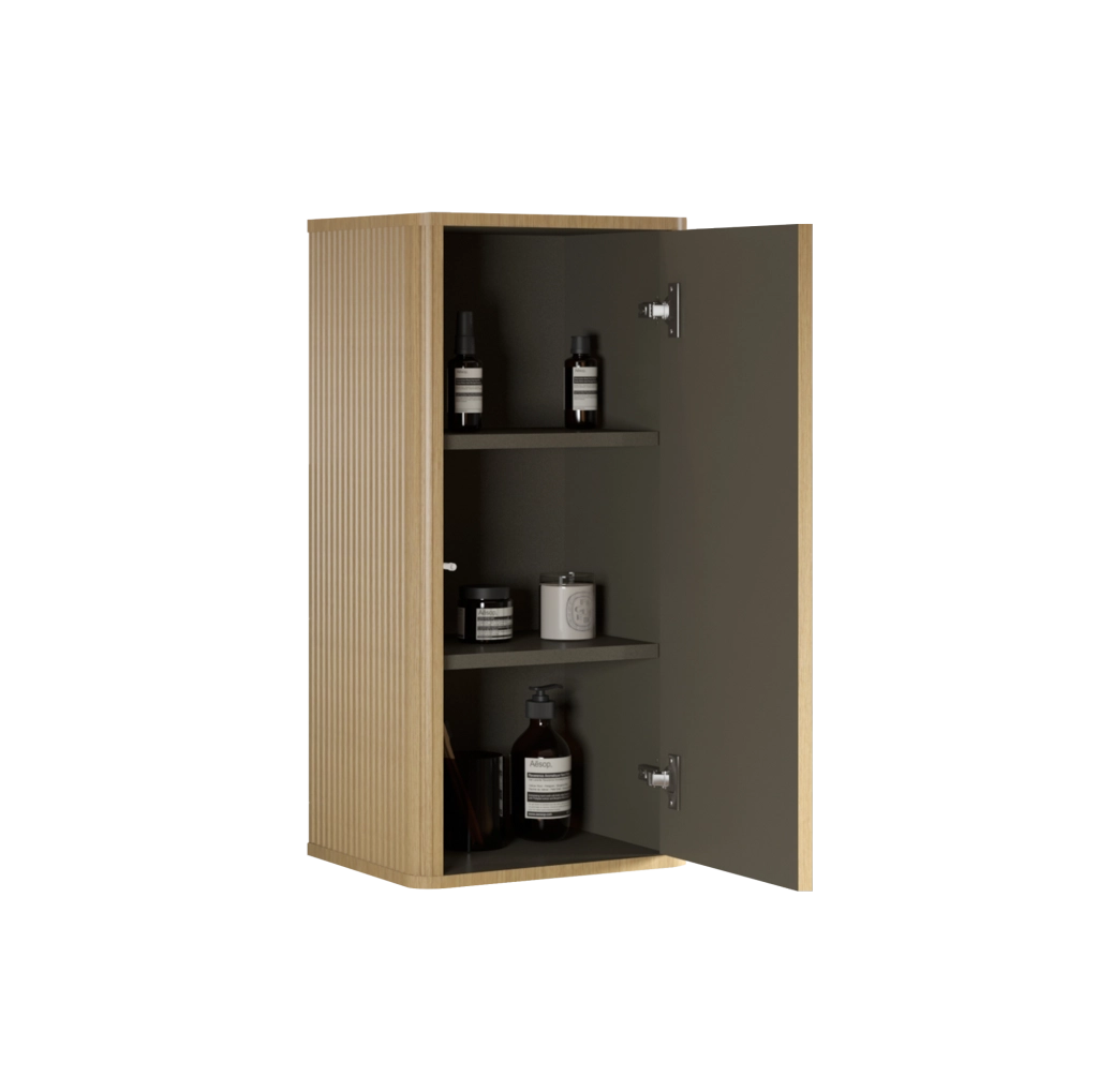 Mobile pensile con anta push-to-open, rovere