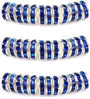 MJDCB 4mm 100 pezzi di perle rotonde per gioielli perle strass spacer per gioielli per la creazione di collane bracciali catenelle (azzurro smeraldo)