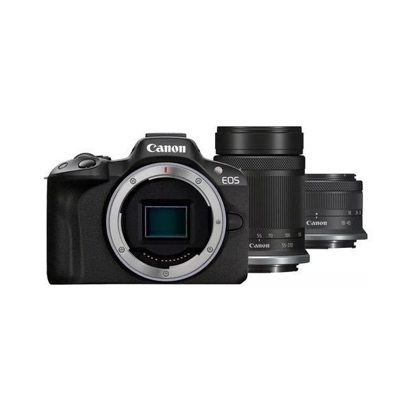 Canon eos r50, black + rf-s 18-45 is stm + rf-s 55-210mm f5-7.1 is stm kit milc 24,2 mp cmos 6000 x 4000 pixel nero - 5811C023