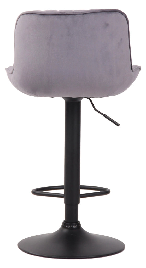 Set di 2 sgabelli da bar Lentini Velvet grigio scuro,nero