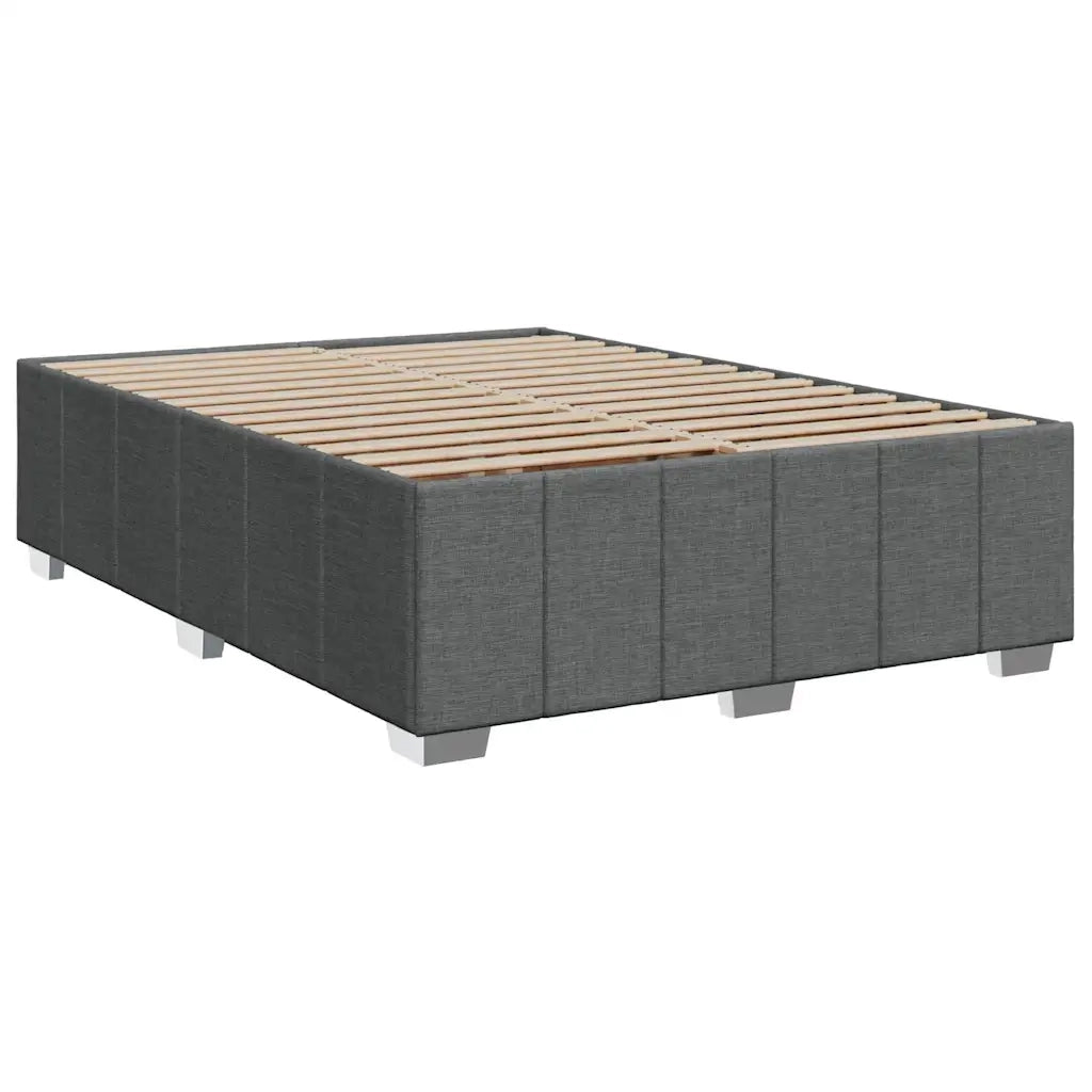 Giroletto a Molle con Materasso Grigio Scuro 140x190 cm Tessuto 3287057