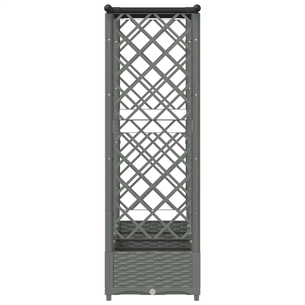 Letto Rialzato con Griglia e Tetto Grigio Chiaro PP 42032589