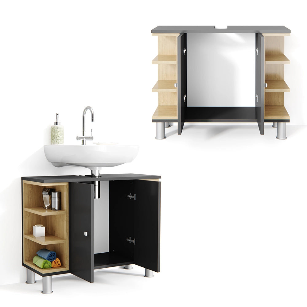 Vicco Mobile sottolavabo per bagno Antracite 79.6 x 64 cm