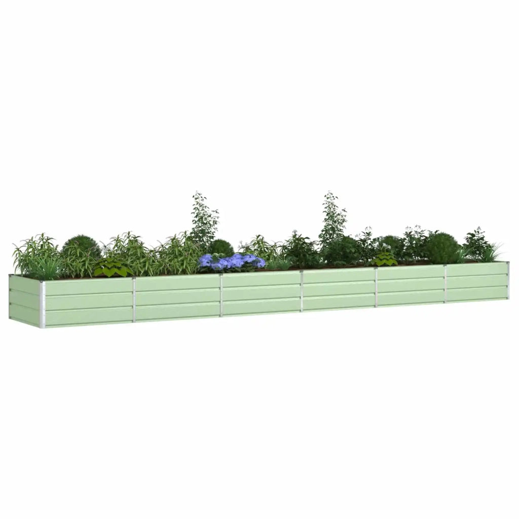 Fioriera | Cassetta per fiori | Vaso Verde Pastello 580 x 100 x 45 cm Acciaio zincato