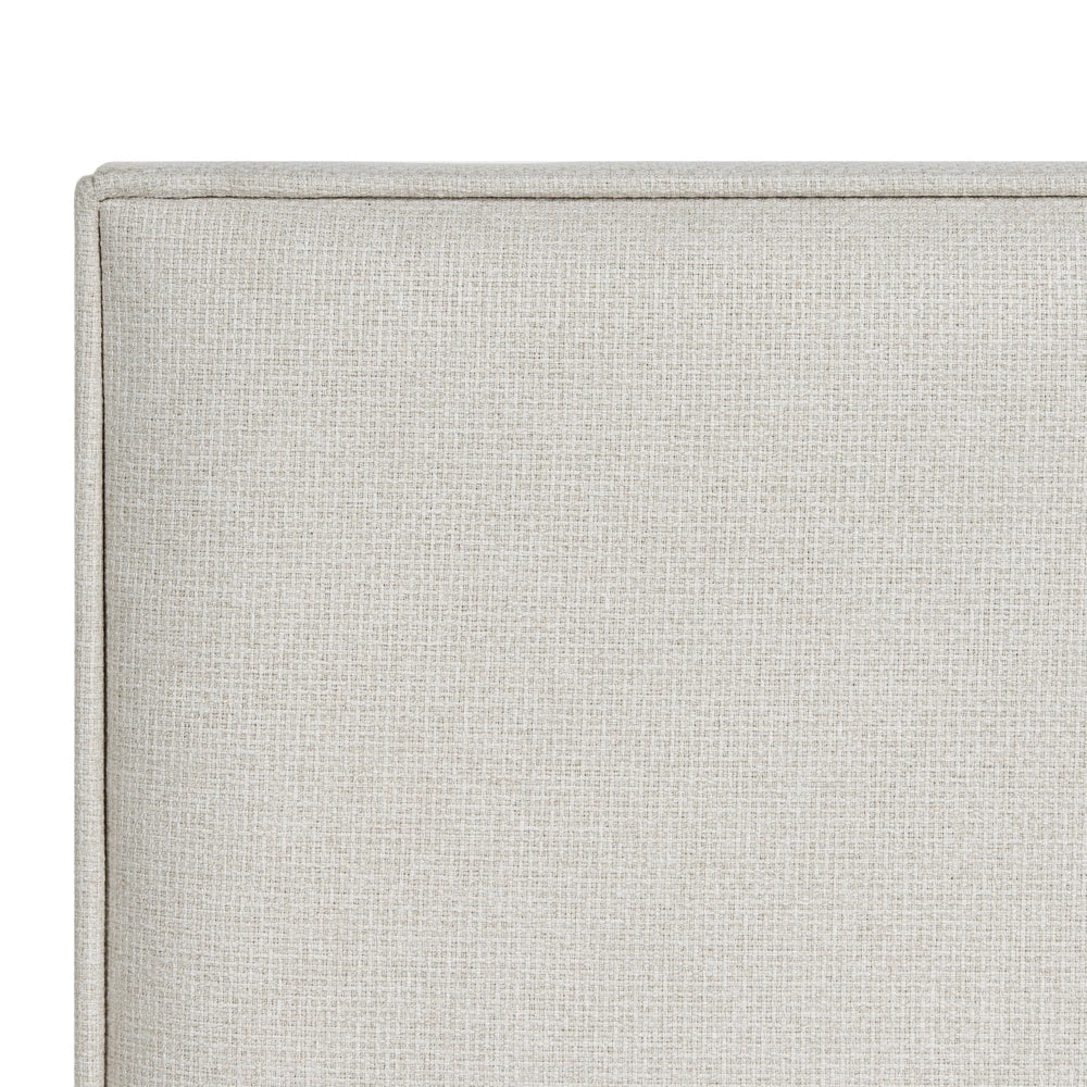 Letto matrimoniale Imbottito Tessuto bianco sporco 160 x 200 cm Con Testiera Trapuntata