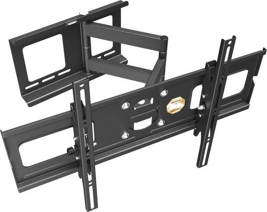 Supporto TV per parete per schermo da 40 a 75 pollici, universale per schermi piani e curvi, con braccio inclinabile e girevole, fino a 95 kg e VESA 600 (400) x 400 mm.